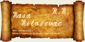 Maša Miloševac vizit kartica
